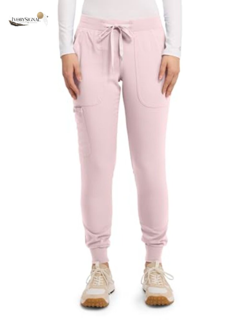 Med Couture Jogger Scrub Pants Women 5-Pocket Cargo Stretch